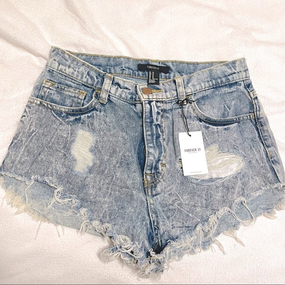 Forever 21 Pants - High waist denim shorts